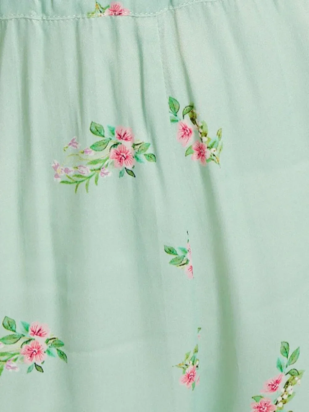 SLEEPER Satin Pajama Pants in Mint Green Floral Print Size XS Brand New NWT - Picture 3 of 7